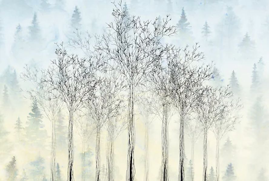 Architects Paper Fototapete »Atelier 47 Trees Artwork 2« Wald glatt Vlies, günstig online kaufen