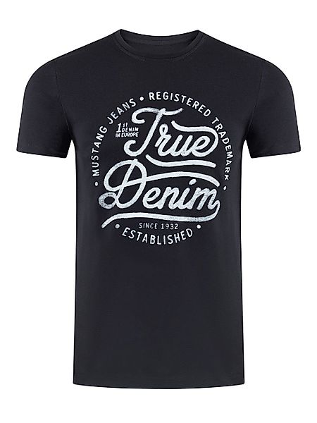 MUSTANG T-Shirt Herren Printshirt Regular Fit günstig online kaufen
