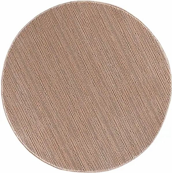 Sehrazat Teppich »Lima«, rund, 10 mm Höhe, Kurzflorteppich mit dezentem Gla günstig online kaufen