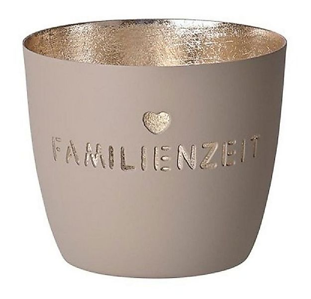 Giftcompany Windlicht Windlicht Madras Familienzeit Sandstone/Gold günstig online kaufen