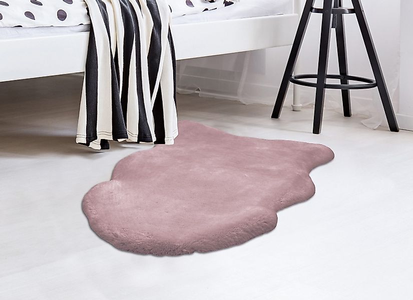 Arte Espina Fellteppich "Rabbit 200" fellförmig 35 mm Höhe Kunstfell, Kanni günstig online kaufen