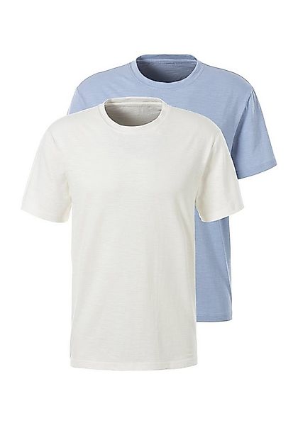 John Devin T-Shirt mit Slub-Garn Struktur (Packung, 2-tlg., 2er-Pack) aus l günstig online kaufen