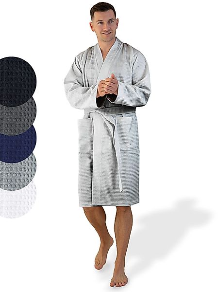 SIEGENTHAL Morgenmantel Herren Morgenmantel Waffelpique, Schalkragen, günstig online kaufen