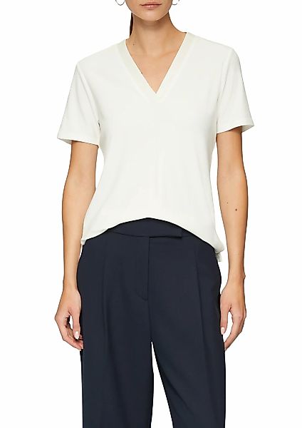 s.Oliver BLACK LABEL T-Shirt mit satiniertem günstig online kaufen