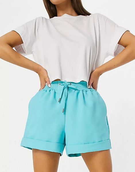 River Island – Elegante Shorts in Hellblau, Kombiteil günstig online kaufen