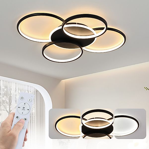 ZMH Deckenleuchte Wohnzimmer Modern 4/5 Flammig günstig online kaufen