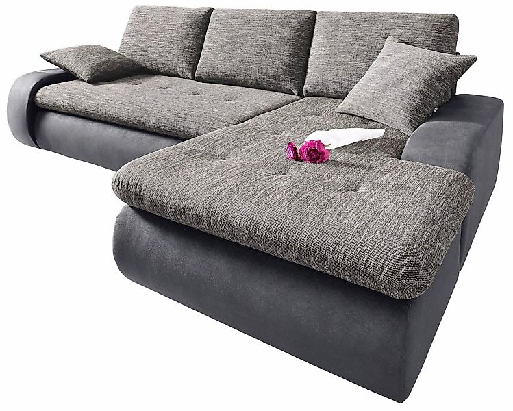 TRENDMANUFAKTUR Ecksofa "Indie, modern und bequem, Materialmix, L-Form", wa günstig online kaufen