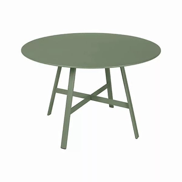 Runder Tisch So’O metall grün / Ø 117 cm - 6 Personen - Fermob - Grün günstig online kaufen