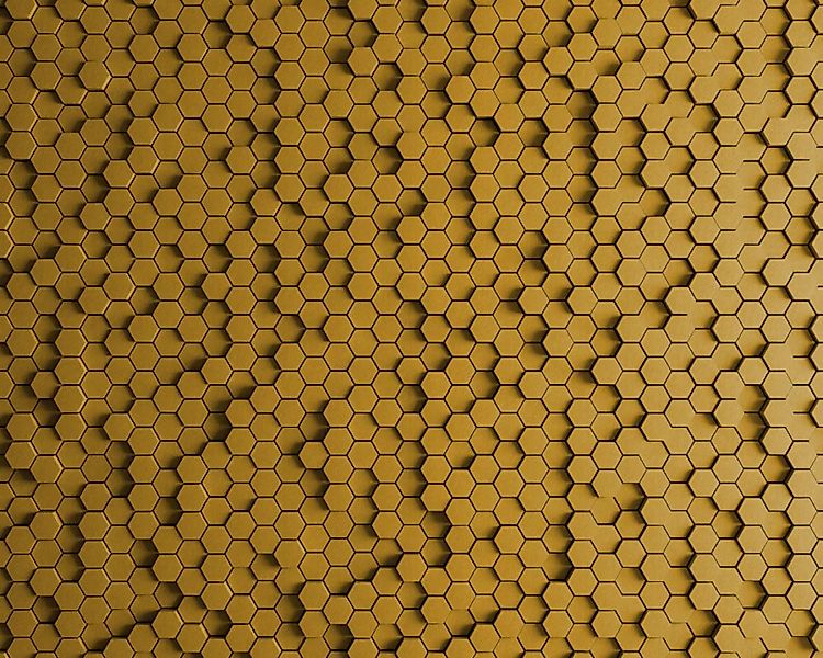 Fototapete "honeycomb 1" 5,00x2,70 m / Glattvlies Perlmutt günstig online kaufen