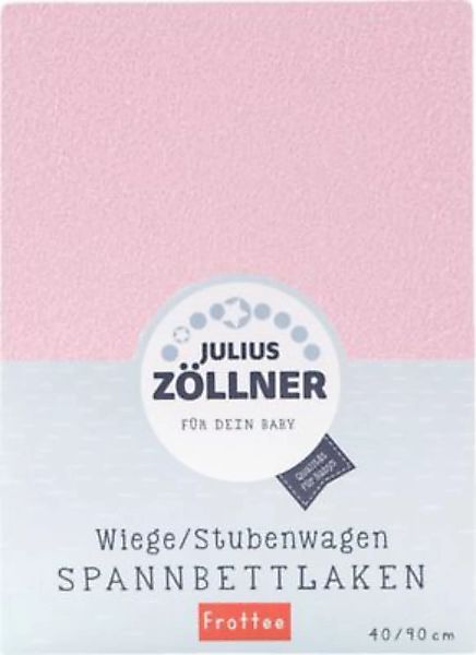 Zöllner Baby-Spannbettlaken Frottee rosa Gr. 40 x 90 günstig online kaufen