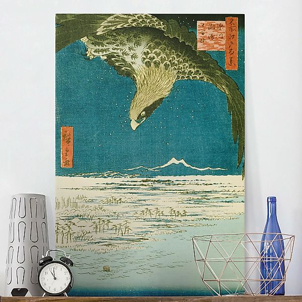 Leinwandbild Kunstdruck Utagawa Hiroshige - Die Hunderttausend-Tsubo-Ebene günstig online kaufen