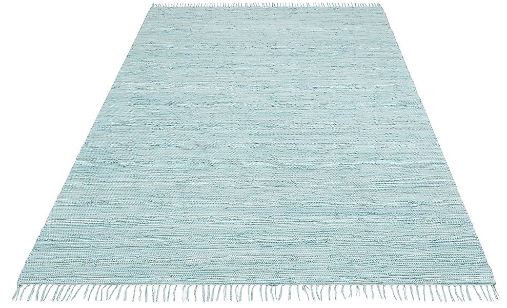 my home Teppich "Paul" rechteckig 5 mm Höhe Wendeteppich, Uni, handgewebt, günstig online kaufen