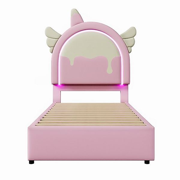 Furnishings Home Kinderbett Polsterbett Stauraumbett LED (Mit 2 Schubladen) günstig online kaufen