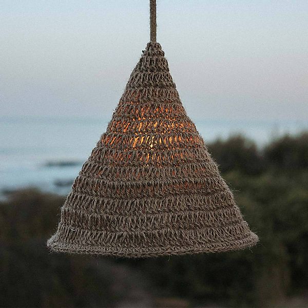 Newgarden Pendelleuchte Maro, natur, Seegras, Ø 30 cm, IP44 günstig online kaufen