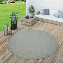 Paco Home Teppich "Timber 125" rund 4 mm Höhe Flachgewebe, Sisal Optik, In- günstig online kaufen