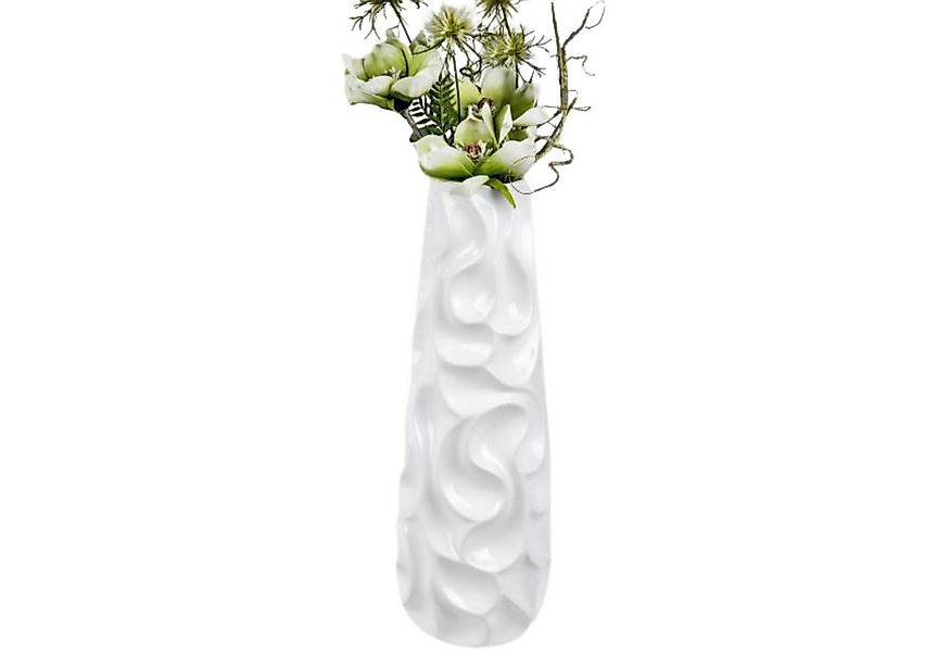 formano Bodenvase WELLE, Höhe: 57cm, Farbe: Weiß, Motiv: Welle günstig online kaufen