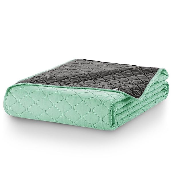DecoKing Tagesdecke Bettüberwurf mit Uni Wendedesign günstig online kaufen