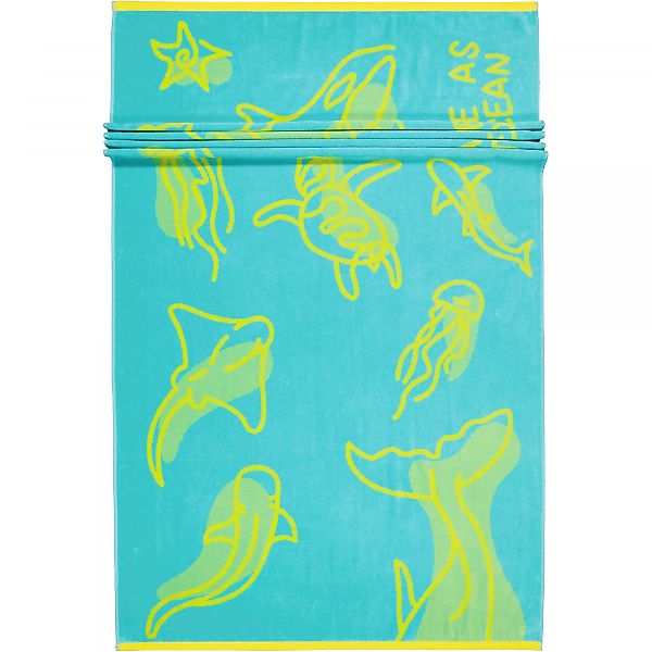 Vossen Strandtücher Free Ocean - Farbe: light azure - 0002 - 100x180 cm günstig online kaufen