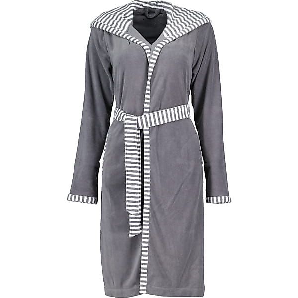 Vossen Bademäntel Damen Kurzmantel mit Kapuze Juno - Farbe: graphit - 7660 günstig online kaufen