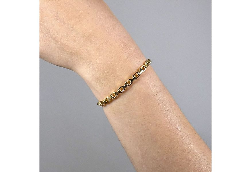 HOPLO Goldarmband Ankerkette diamantiert Länge 21cm - Breite 3,0mm - 333-8 günstig online kaufen