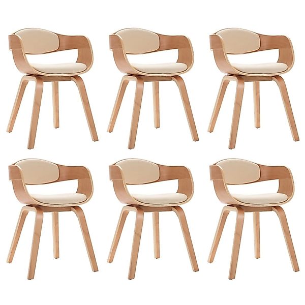 vidaXL Esszimmerstühle 6 Stk Bugholz und Kunstleder 3054817 günstig online kaufen