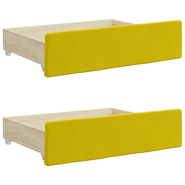 vidaXL Bettschubkasten Bettschubladen 2 Stk. Gelb günstig online kaufen