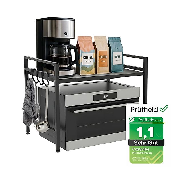 Cozyvibe Standregal [Test SEHR GUT] Mikrowellenregal günstig online kaufen