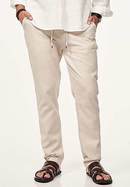 behype Leinenhose im Chinohosen Stil mit Gummibund & Kordel Herren luftige günstig online kaufen