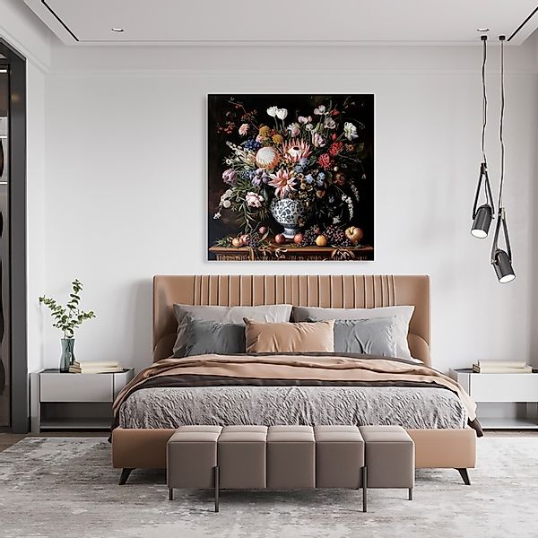 queence Leinwandbild »Bunter Blumenstraß« Blumenbilder   Gemälde   Kunst günstig online kaufen