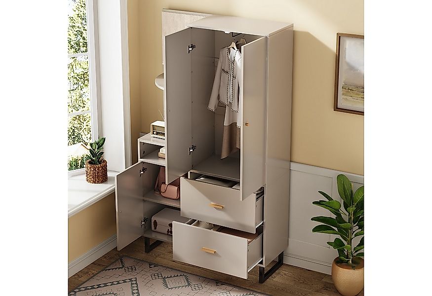 STILVORA Garderoben-Set mit Schubladen,Wandgarderoben Garderoben mit Kleide günstig online kaufen