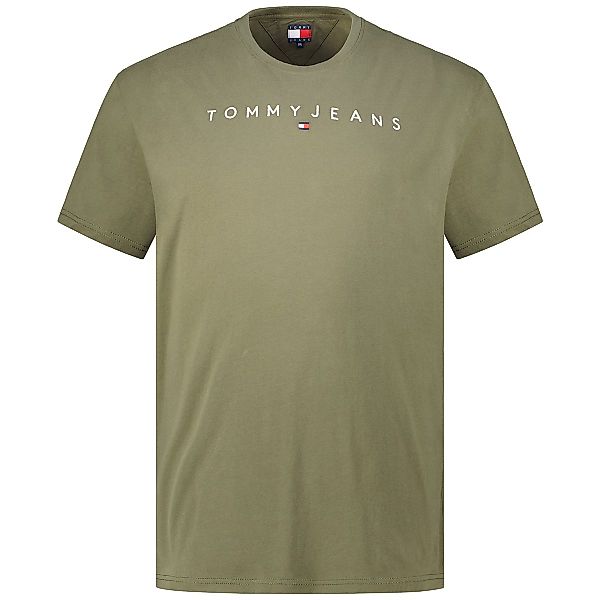 Tommy Jeans T-Shirt mit Label-Stickerei Farbe oliv Größe: 6XL günstig online kaufen