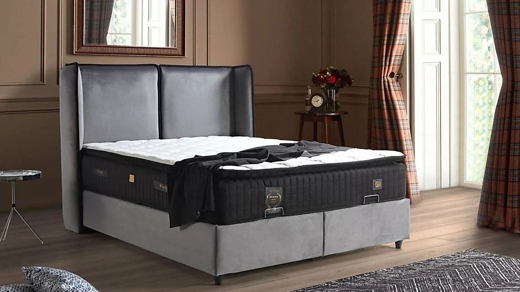 JVmoebel Bett Bett Design Betten Luxus Boxspring Polster Schlafzimmer Möbel günstig online kaufen
