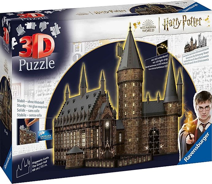 Ravensburger 3D-Puzzle 540 Teile 3D Puzzle Harry Potter Hogwarts Castle Hal günstig online kaufen