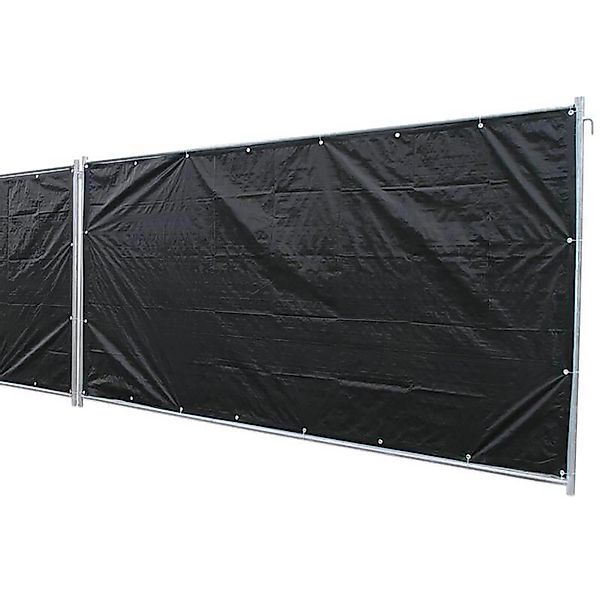 Noor Bauzaunplane Profi 176 cm x 341 cm Schwarz günstig online kaufen