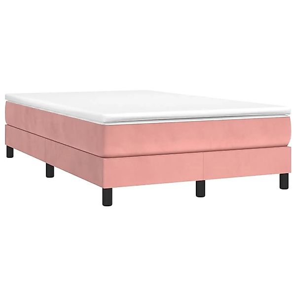 vidaXL Boxspringbett mit Matratze Rosa 120x190 cm Samt 3269682 günstig online kaufen