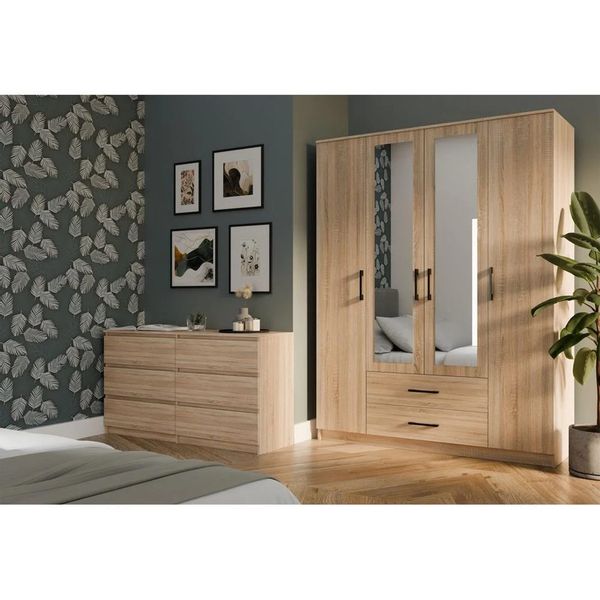 Beautysofa Drehtürenschrank Noah (160 cm Breite günstig online kaufen