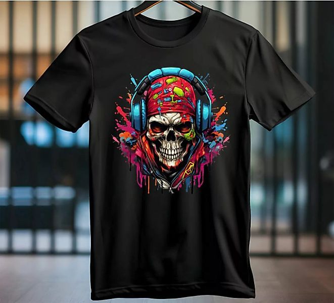 Banco T-Shirt Stylischer Skeletten_Kopf Rundhalsausschnitt Herren Größen S günstig online kaufen