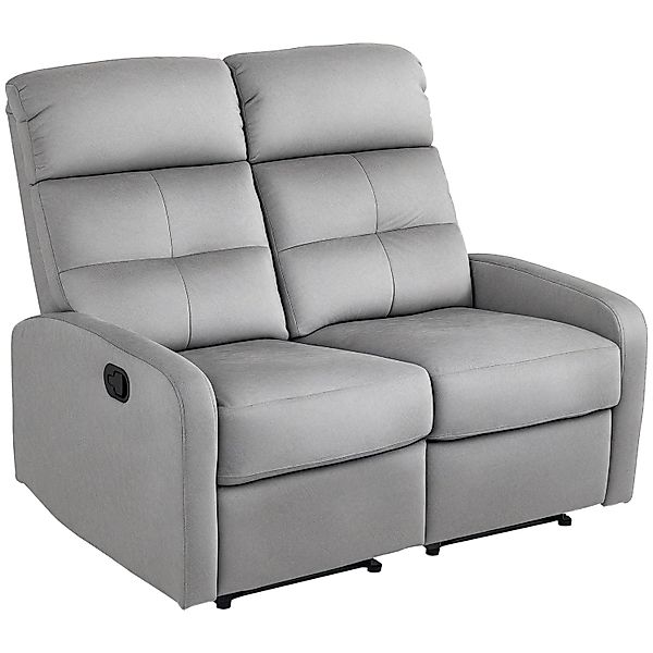 HOMCOM Relaxsessel mit Liegefunktion Polyester 118L x 95B x 101H cm Grau günstig online kaufen