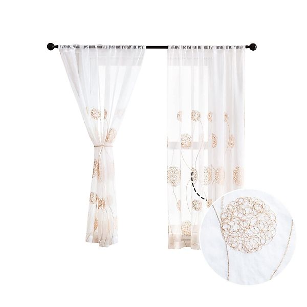 BYSURE Gardine, Stangendurchzug (2 St), transparent, günstig online kaufen