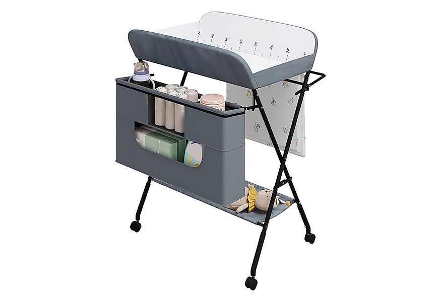 Woltu Wickeltisch (1-tlg), mobil, mit Wickelaufsatz, höhenverstellbar, aus günstig online kaufen