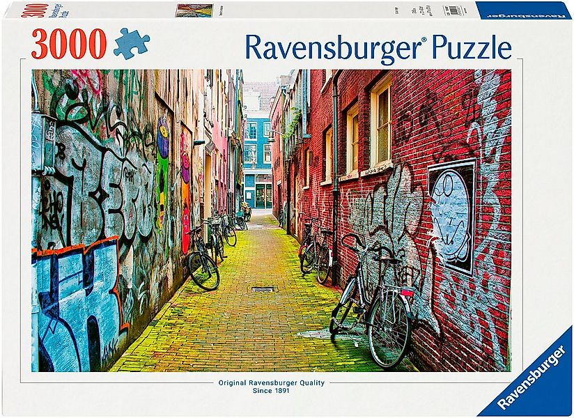 Ravensburger Puzzle Street Art in Amsterdam, 3000 Puzzleteile, Made in Germ günstig online kaufen