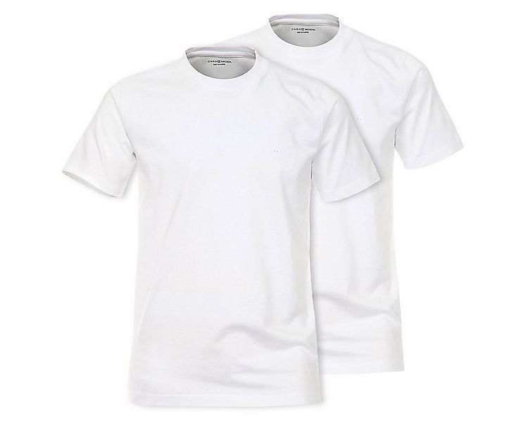 CASAMODA Rundhalsshirt CasaModa Doppelpack Übergrößen T-Shirts weiß günstig online kaufen