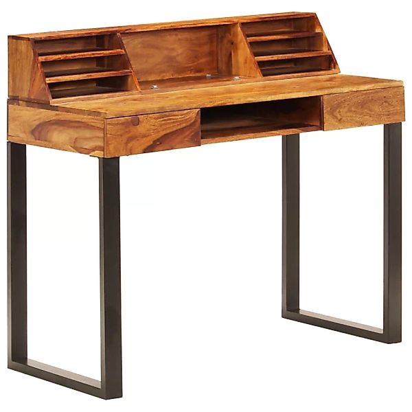 Schreibtisch 110 X 50 X 94 Cm Massivholz Und Stahl günstig online kaufen
