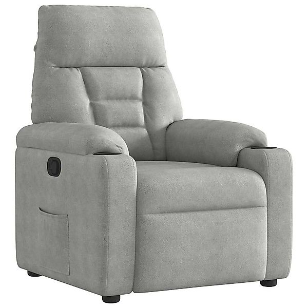 vidaXL Sessel Relaxsessel Hellgrau Mikrofasergewebe (1-St) günstig online kaufen