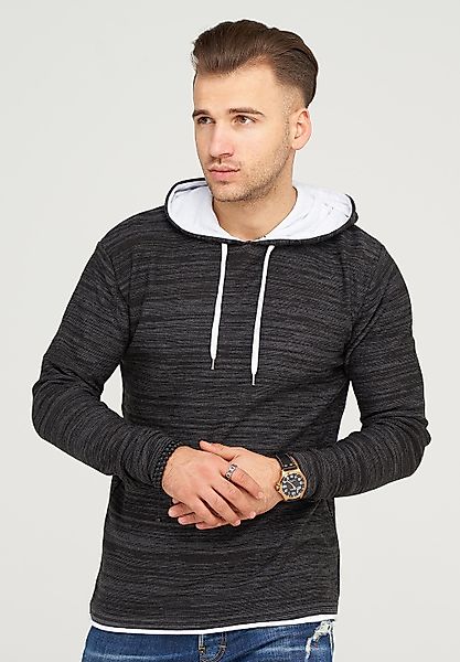 behype Kapuzensweatshirt "NATHANAEL", in melierter Optik günstig online kaufen