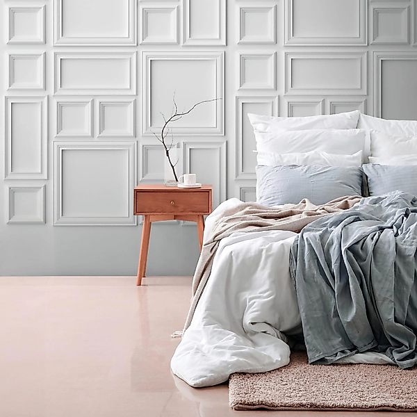 PROFHOME 398211-GU Fototapete 3D Matt Weiß Grau 1,59 m x 2,8 m 0,53 m x 8,8 günstig online kaufen