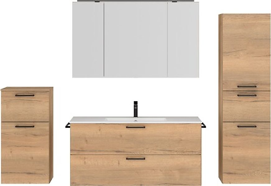 nobilia® Badmöbel-Set »Tolvina« vormontiert, mit Soft-Close, 4 Stk. tlg. günstig online kaufen