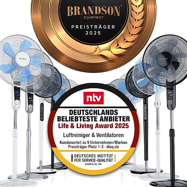 Brandson Standventilator DC Lüfter, leise, Fernbedienung, günstig online kaufen