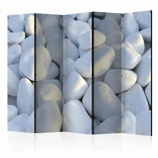 artgeist Paravent White Pebbles II [Room Dividers] schwarz/weiß Gr. 225 x 1 günstig online kaufen