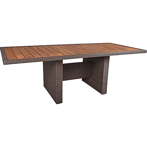 Garden Pleasure Gartentisch BRAGA Rechteckig Holz Grau 100 cm x 220 cm günstig online kaufen